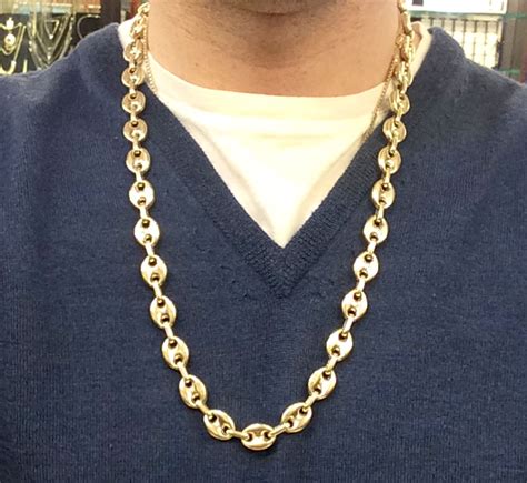 mini gucci link chain gold plated|puffed gucci link gold chain.